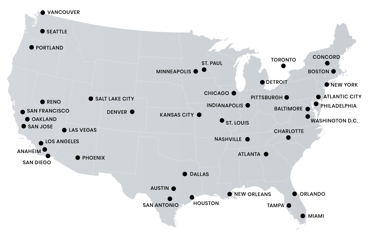 Work Locations Map